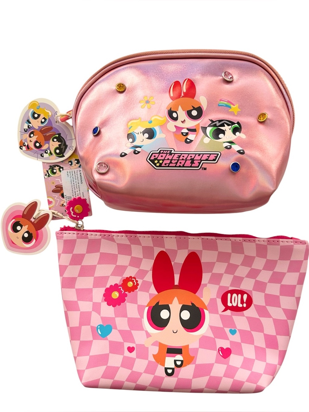 Bundle 2 NWT Miniso Power Puff Girls Zipper Cosmetic Bags